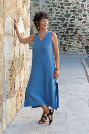 Vestido knit Rombos azul