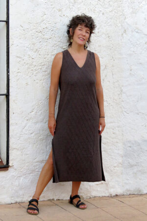 Vestido knit Rombos visone